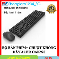 Bộ Bàn Phím Và Chuột Không Dây Acer OAK920, Chính Hãng Giảm Tiếng Ồn Khi Gõ- Full Box