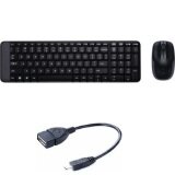 Bộ bàn phím và chuột không dây Logitech MK215 và tặng Cáp OTG - Hãng phân phối chính thức