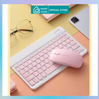 Bộ Bàn Phím Văn Phòng Và Chuột Bluetooth Không Dây 10 inch Gọn Nhẹ Cho iPad Android Tablet Windows Laptop