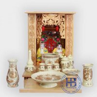 Bộ bàn thờ thần tài giá rẻ 36cm cơ bản Vàng