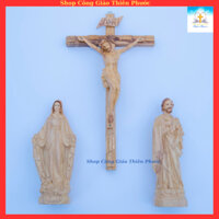 Bộ bàn thờ thiên chúa công giáo 40cm ( vân gỗ 3D ) - trang trí nhà cửa , phòng khách