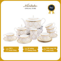 Bộ Bàn Trà  Coffee 15 Món Noritake dòng Trefolio Gold sứ xương cao cấp 4945L - T017A