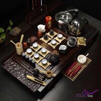 Bộ bàn trà gỗ điện đa năng gỗ quý Yixing (13) Kt 0026