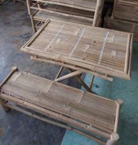 Bộ Bàn Tre Tầm Vông Quán Ăn Gấp Gọn Kèm 2 Ghế Băng