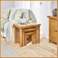 Bộ bàn xếp chồng Juno Sofa gỗ sồi