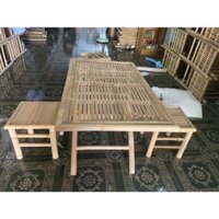 BỘ BÀN XẾP GHẾ TRE(bàn xếp55*90+2 ghế đôn)