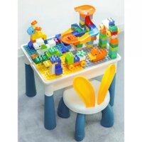 BỘ BÀN XẾP HÌNH ĐA NĂNG KÈM GHẾ CHO BÉ,ĐỒ CHƠI GIẢI TRÍ