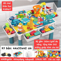 Bộ Bàn Xếp Hình Lego Cho Bé Kèm Ghế, Bộ Bàn Ghế Lego 262 CHI TIẾT (BÀN SZ TO,VIDEO SP THẬT)