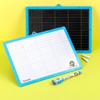 Bộ Bảng học sinh 2 mặt viết phấn và viết lông bảng, kèm 1 bút lông bảng có đầu xóa, phấn và xóa bảng TP-B09/AK - Thiên Long