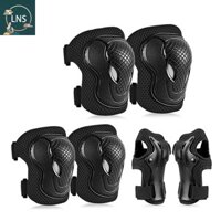 Bộ bánh răng bảo vệ CRAFTYCORNER Bộ an toàn trượt băng nội tuyến 6 miếng đệm bảo vệ đầu gối Tấm nẹp an toàn 6 trong 1 Bộ dụng cụ thể thao đi xe đạp Miếng đệm khuỷu tay