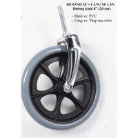 BỘ BÁNH TRƯỚC XE LĂN KÈM CÀNG XE ( 1 CHIẾC )