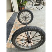 bộ bánh xe cải tiến bánh xe bò bánh xe lôi trục dài 1m10