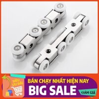 BỘ BÁNH XE TREO CỬA LÙA 8 BÁNH SIÊU TẢI TRỌNG Hammered - Bánh xe trượt con lăn cửa lùa 8 bánh inox