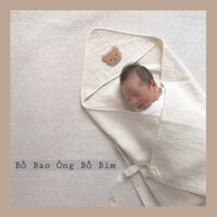 Bố Bao ❤️ Khăn Quấn Cho Trẻ Sơ Sinh Muslin Gấu Siêu Mềm Mại