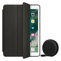 Bộ Bao Da Cho iPad Air 2 Smart Case SCIPDAIR2&amp;CU-BK Đen Và Hộp Đựng Tai Nghe  Hàng Chính Hãng