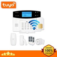Bộ Báo Động Chống Trộm Qua WIFI + Sim GSM + PSTN Alarm Z6 Kết Hợp Thiết Bị Nhà Thông Minh Tuya Smart Home