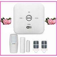 Bộ Báo Động Chống Trộm Qua WIFI + Sim GSM Cho Nhà Thông Minh