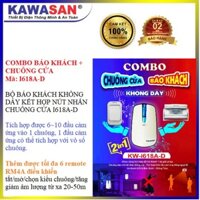 Bộ báo khách không dây kết hợp nút nhấn chuông cửa/Combo Báo khách và Chuông cửa: I618A-D