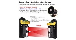 Bộ báo trộm chống leo hàng rào bằng tia laze ABT-100V3