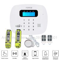 Bộ báo trộm hàng rào 3 tia Laser 250m báo qua điện thoại dùng sim