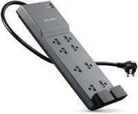 Bộ bảo vệ chống sét Belkin Power Strip với 8 ổ cắm, dây nối dài 6 ft và bảo vệ quá tải cho gia đình, văn phòng, du lịch, máy tính và sạc điện thoại (3.550 Joules)