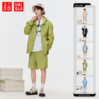 Bộ bảo vệ tia cực tím bằng lụa băng nam với vải thoáng khí thoải mái, Bộ quần áo & quần short chống nắng UNIQLO 2 món