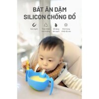 BỘ BÁT ĂN CÁCH NHIỆT KÈM THÌA CHO BÉ CHỐNG LẬT CHỐNG TRƯỢT BABYBOWL