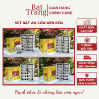 Bộ bát ăn cơm, chén sứ ăn cơm men kem Bát Tràng - hàng có bảo hành