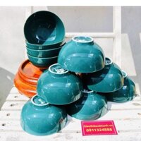 Bộ bát ăn men xanh ngọc xuất xứ Bát Tràng 10 chiếc