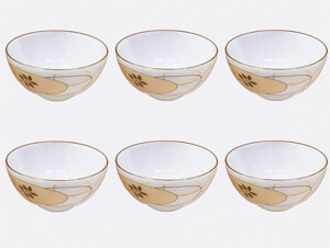 Bộ bát cơm đáy nhỏ hoa lan