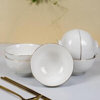 Bộ bát cơm viền vàng sứ Minh Châu - C06KV
