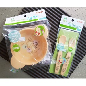 Bộ bát dĩa cho trẻ tập ăn Combi 106228