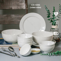 Bộ bát đĩa gia đình 12 món sứ Hảo Cảnh HCB12 - Set chén dĩa nhà hàng quán ăn HC - Vỡ 1 đổi 1