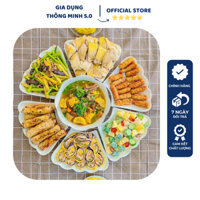 Bộ Bát đĩa hoa mặt trời Nhựa giả sứ - Set bát đĩa bày mâm cơm cúng gia tiên