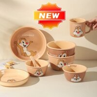 Bộ Bát Đĩa Muỗng & Đĩa Ăn Mì Bằng Gốm Sứ In Hoạt Hình graby2023 Cho Trẻ Em