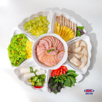 Bộ bát đĩa nhựa phíp hoa mặt trời nhựa Song Long,nhựa Việt Nhật 50cm
