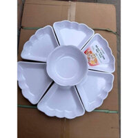 Bộ bát đĩa nhựa phíp hoa mặt trời nhựa Song Long, nhựa Việt Nhật 50cm