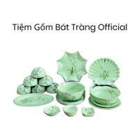 Bộ Bát Đĩa Sứ Bát Tràng Vẽ Tay Đào Chuồn Men Ngọc Tô Canh Chén Dĩa Ăn Cơm Làm Quà Tặng Ý Nghĩa