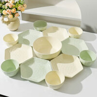 Bộ bát đĩa sứ mâm cơm liên hoan, mâm cúng thắp hương xếp hoa mặt trời ngày lễ bếp ấm cúng