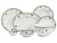 Bộ bát dĩa sứ Minh Long cao cấp Âu-Á 45 sản phẩm – Camellia – Quả Ngọt