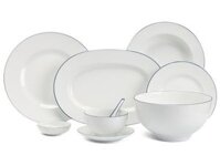 Bộ bát dĩa sứ Minh Long cao cấp Âu – Á 45 sản phẩm – Camellia – Chỉ Xanh Dương