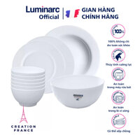 Bộ bát đĩa (tô, chén, dĩa) Luminarc Diwali thủy tinh 10 chi tiết, chịu sốc nhiệt tốt, dùng vi sóng, máy rửa bát - DWCN10