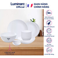 Bộ bát đĩa (tô, chén, dĩa) thủy tinh Luminarc Diwali 14 chi tiết DW14B | Hàng chính hãng