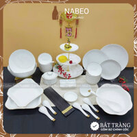 Bộ Bát Đĩa Trắng Vàng Kim Bát Tràng, Tô Chén Ăn Cơm Đẹp Gốm Sứ Bát Tràng Có Bán Lẻ - Nhiều Mẫu Mã