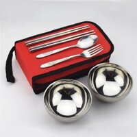 Bộ Bát Đôi Ăn Trưa Đũa Thìa Loại 1 (Màu Sắc Ngẫu Nhiên)