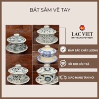 Bộ Bát Đựng Trà Sâm☕Trà Bát Bảo, Trà Sen☕ Bát,Hũ Chưng Yến Họa Tiết Vẽ Tay Gốm Sứ Bát Tràng