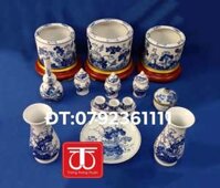 BỘ BÁT HƯƠNG VẼ SEN ĐẾ GỖ SƠN SON THẾP VÀNG ĐK BÁT 16,18,20CM - BỘ2 BÁT18 1 BÁT20 KÈM BỘ TƯƠNG XỨNG