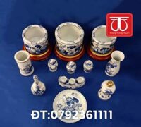 BỘ BÁT HƯƠNG VẼ SEN ĐẾ GỖ SƠN SON THẾP VÀNG ĐK BÁT 16,18,20CM - BỘ2 BÁT18 1 BÁT20 KÈM BỘ TƯƠNG XỨNG