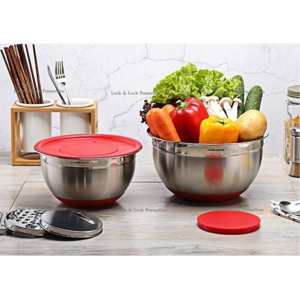 Bộ bát trộn inox và bàn mài Lock&Lock MIX3242-G