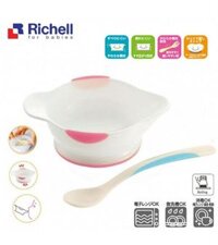 Bộ bát và thìa ăn bằng nhựa Richell